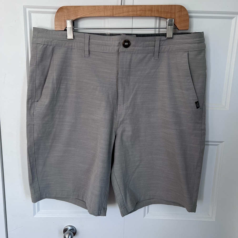 Islandhaze Men's Light Gray Flat Front Shorts